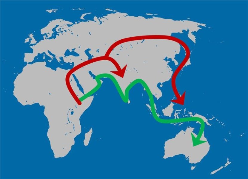 Route of Early Humans from Africa through Egypt