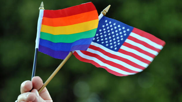 us and lgbt flags