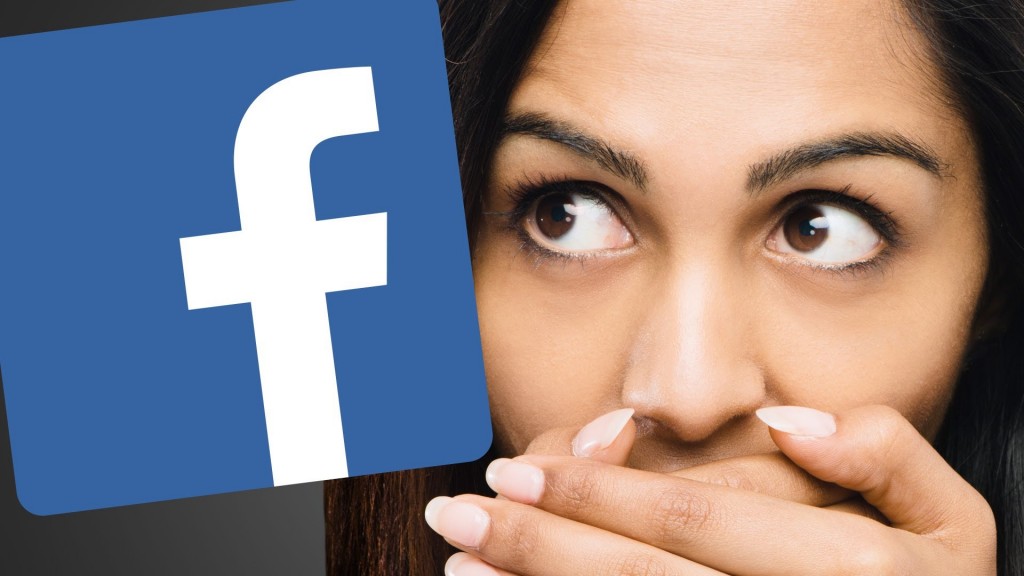 "Facebook woman covering mouth"