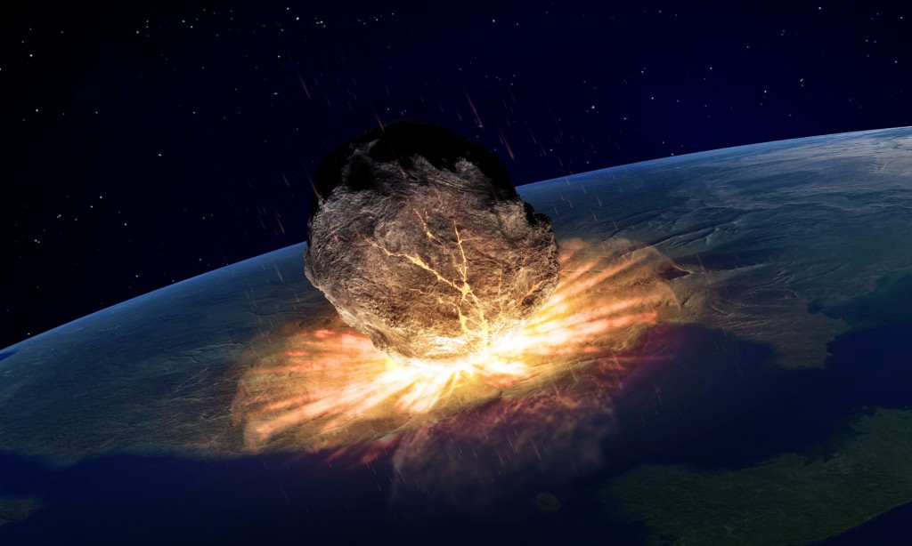 "asteroid hitting the Earth"