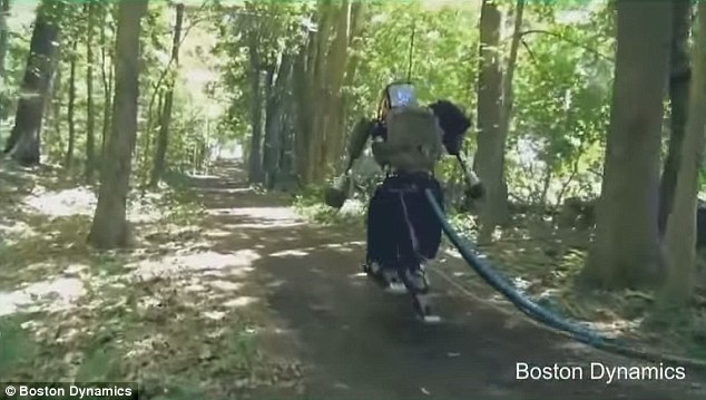 Google Humanoid Robot Goes For A Walk In The Woods