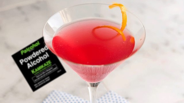 alt="Cosmopolitan Drink out of Powdered Alcohol"