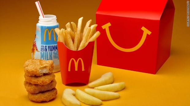 "fat, salt and sugar of happy meals to be reduced"
