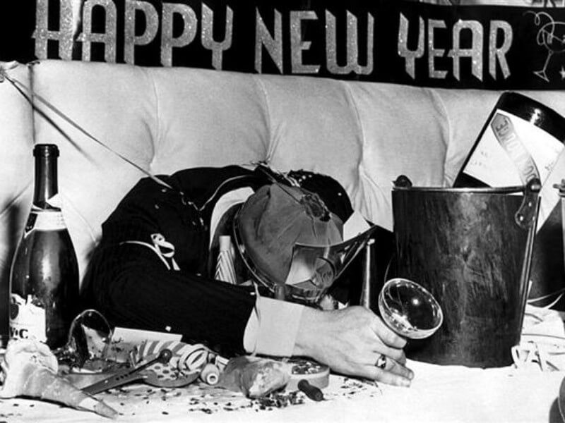 "New Year hangover"