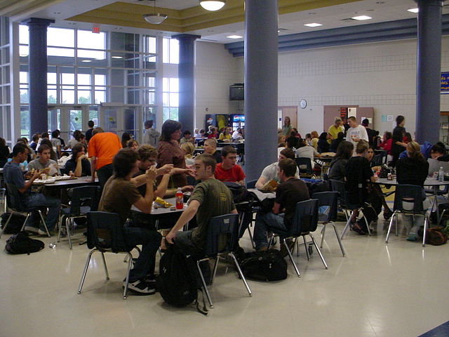 "school cafeteria"
