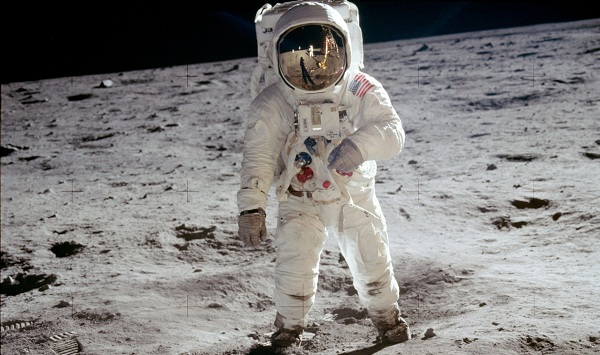 Buzz Aldrin from Apollo 11 on the moon