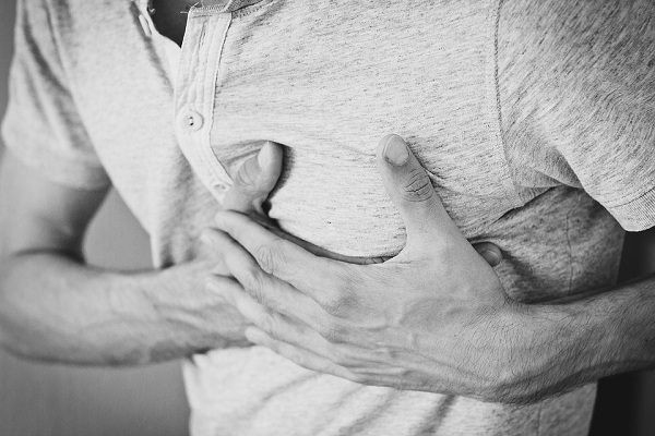 A man having chest pains