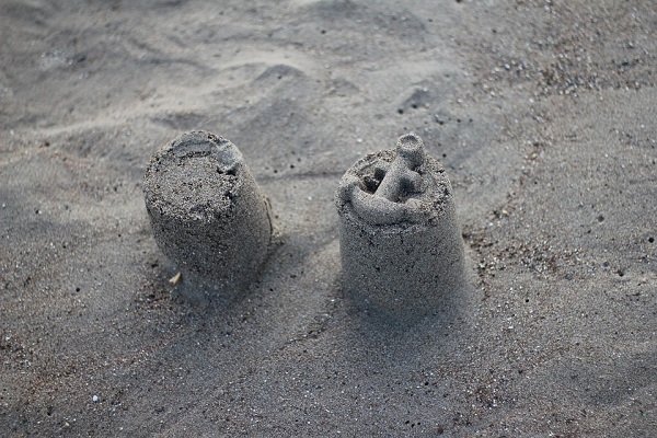 Two sand castles