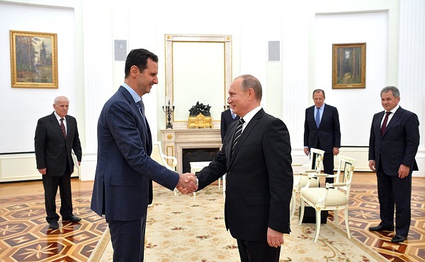 Bashar al-Assad  and Vladimir Putin