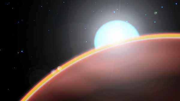 Sunrise as seen from above an exoplanet
